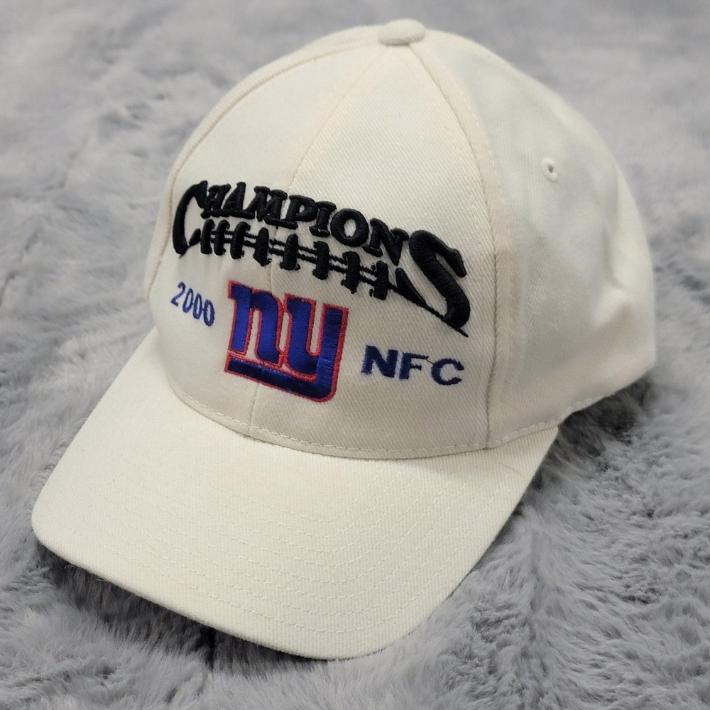 Vintage New York Giants Hat Cap Snap Back One Size White 2000 NFC Champions Puma